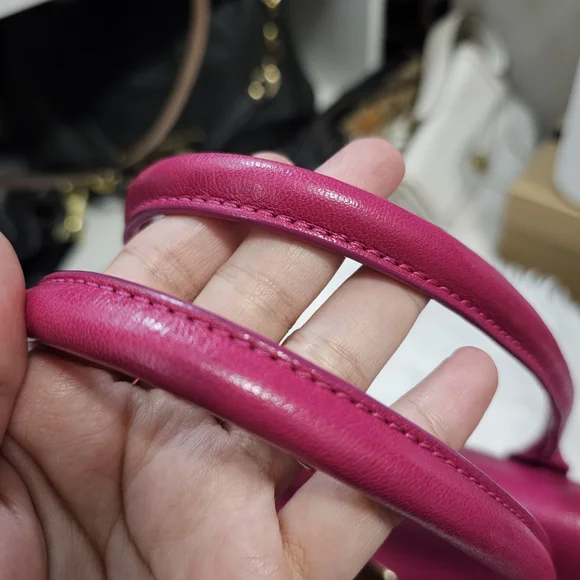 Mulberry Bayswater Hot Pink Leather Top-Handle Satchel - Picture 6 of 16